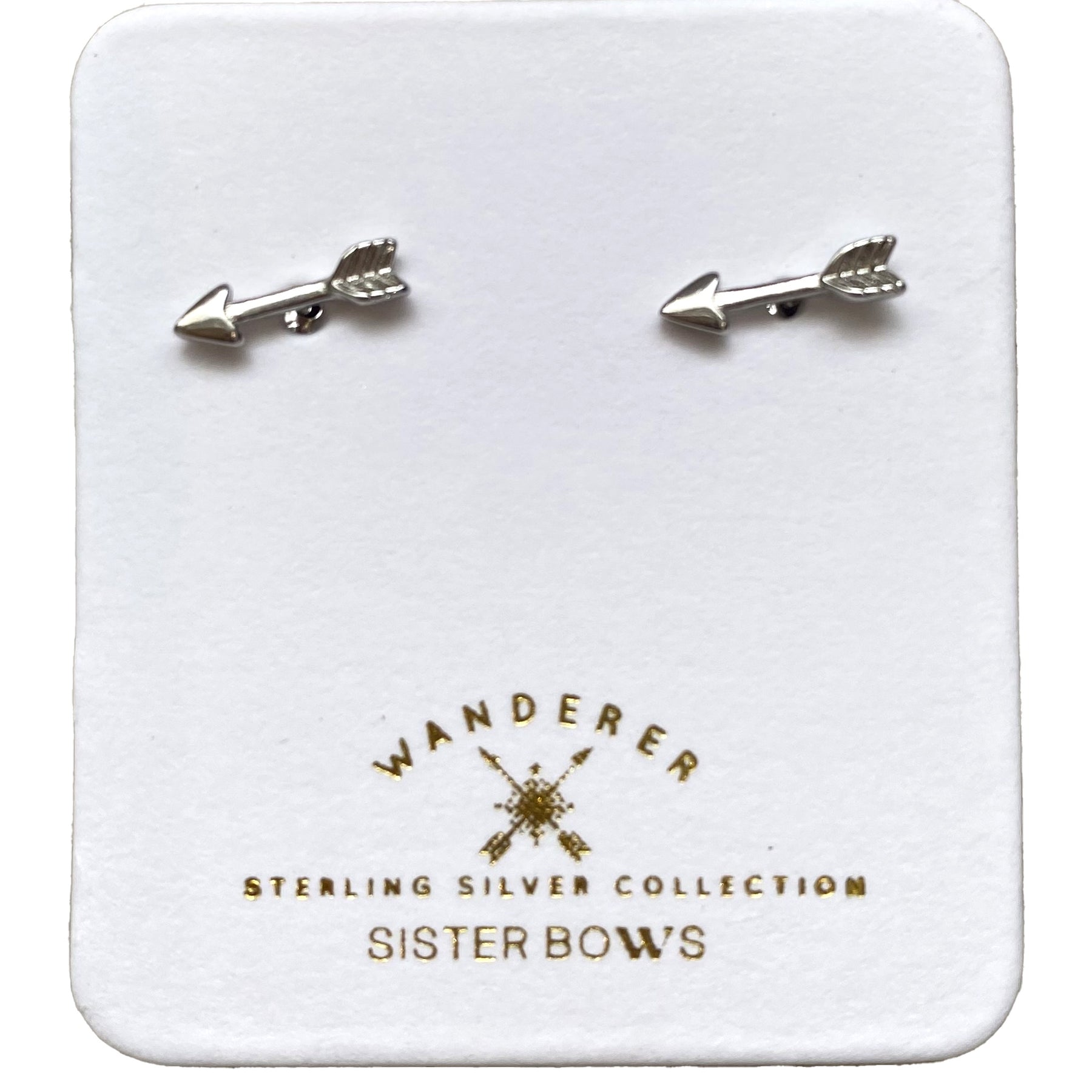 SISTER BOWS | Sterling Silver Petite Arrow Studs