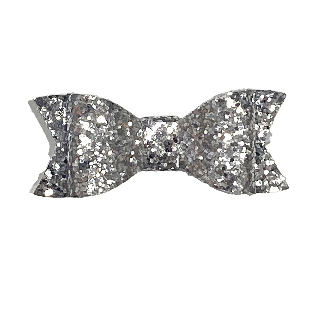 SISTER BOWS | Christmas Glitter Bow Silver