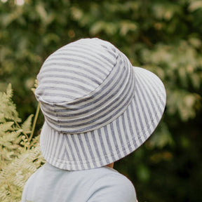 BEDHEAD HATS | Kids Classic Bucket Hat Grey Stripe