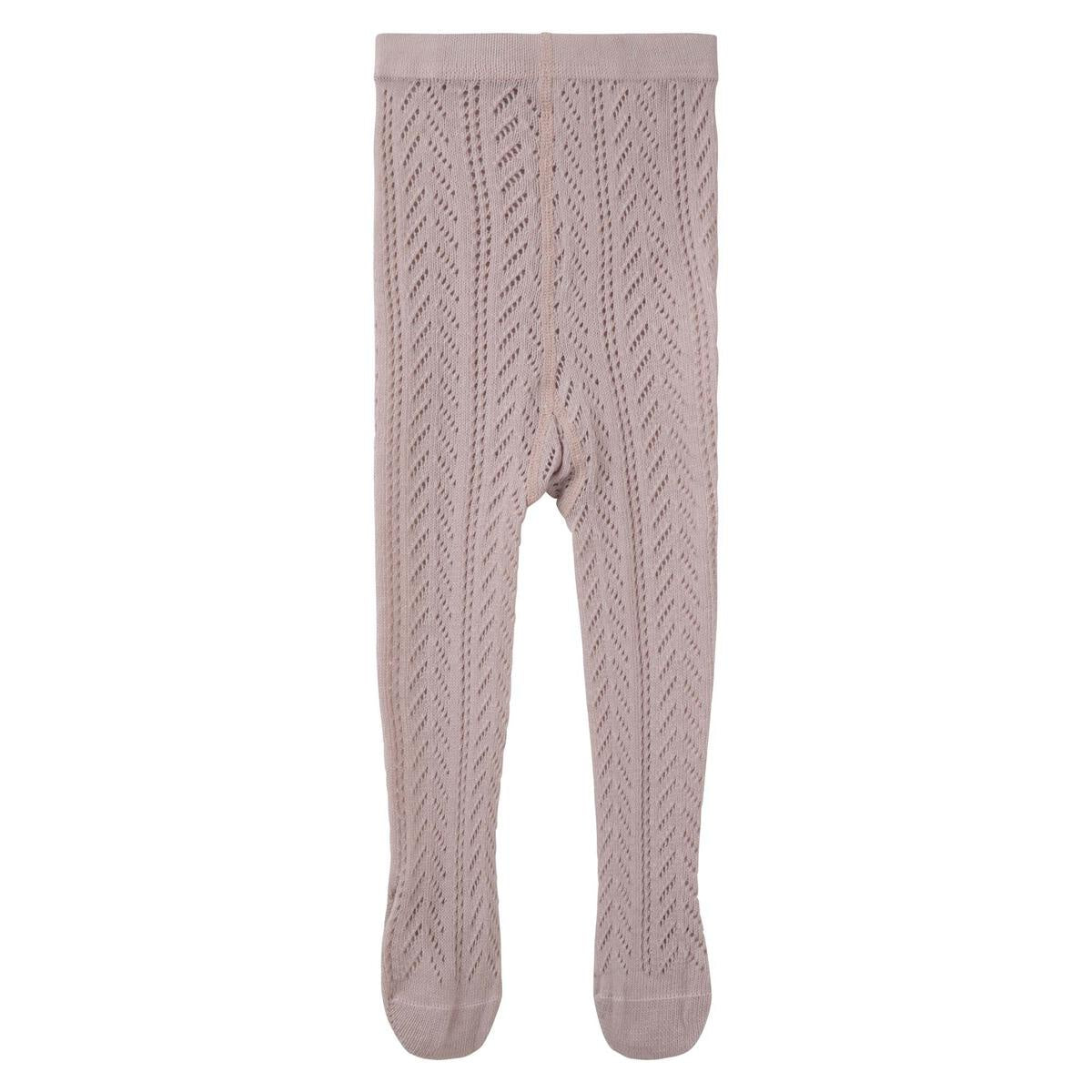 DESIGNER KIDZ | Textured Knit Tights - Dusty Pink