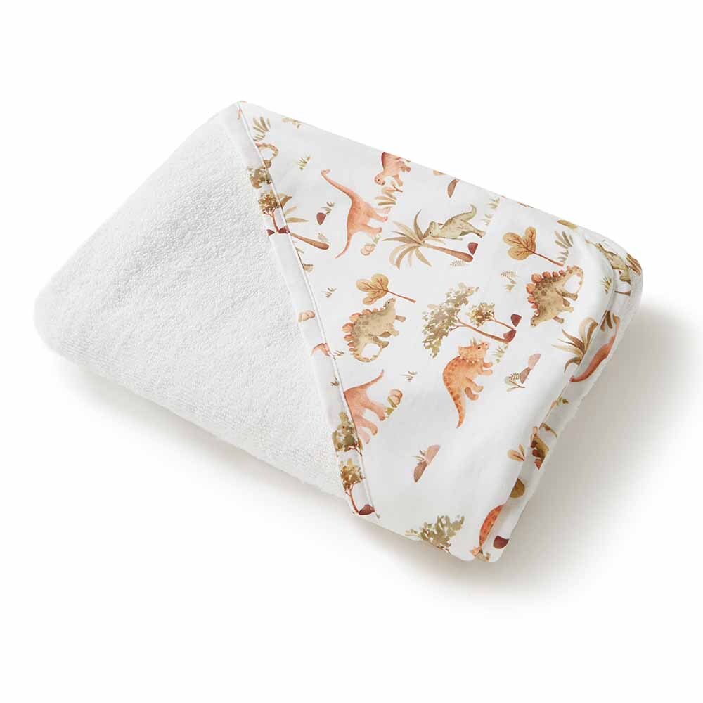 SNUGGLE HUNNY KIDS | Organic Hooded Baby Towel - Dino