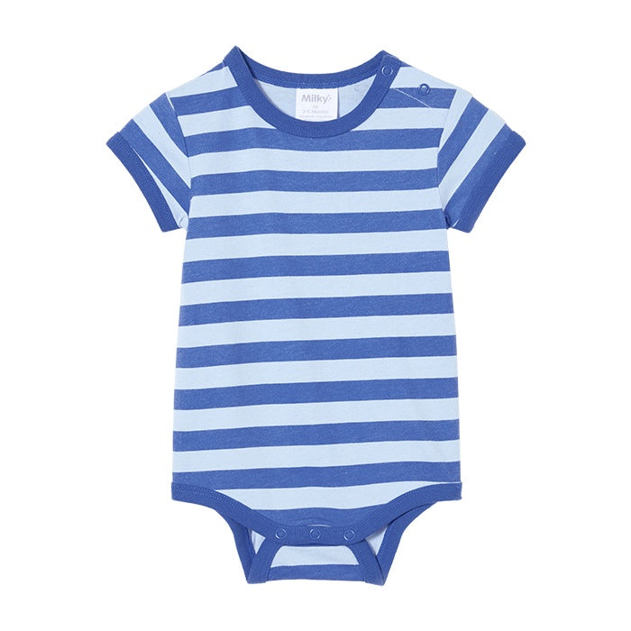 MILKY | Denim Blue Stripe Bubbysuit