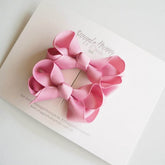 SNUGGLE HUNNY KIDS | Dusty Pink Clip Bow - Small Piggy Tail Pair