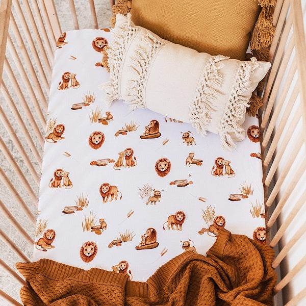 SNUGGLE HUNNY KIDS | Lion Fitted Cot Sheet