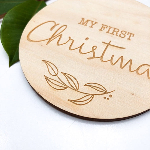 ONE.CHEW.THREE | Baby Milestone Plaque - First Christmas (VARIOUS DESIGNS AVAILABLE)