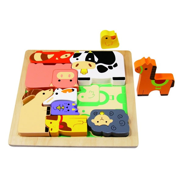 KIDDIE CONNECT | Farm Animal Chunky Puzzle