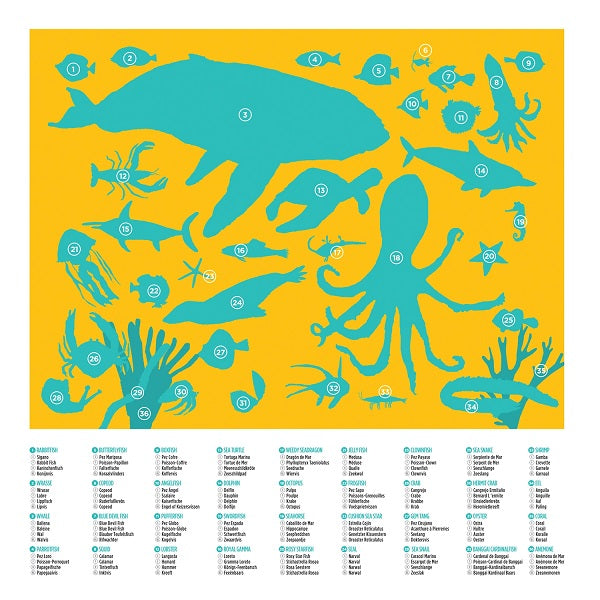 CROCODILE CREEK | Thirty Six Animal Puzzle 100pc - Ocean Animals