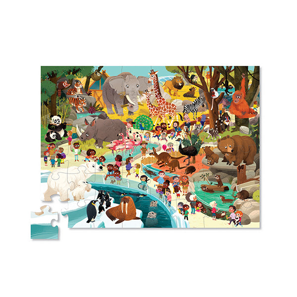 CROCODILE CREEK | Day at the Museum Puzzle 48pc - Zoo