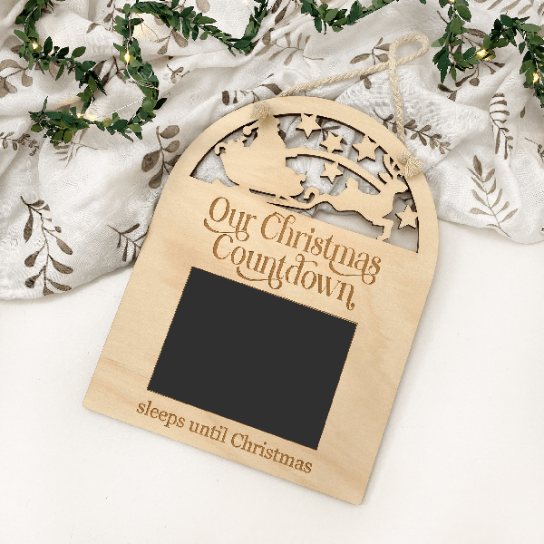 ONE.CHEW.THREE | Christmas Countdown Calendar - Santa Sleigh (Free Standing)