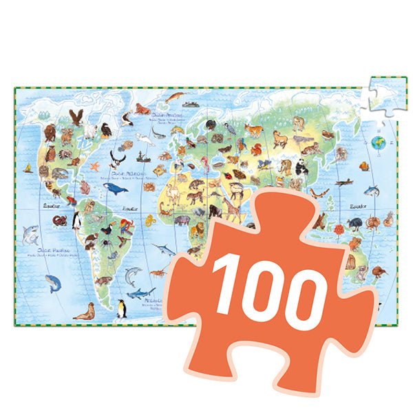DJECO | World Animals - 100pc Observation Puzzle