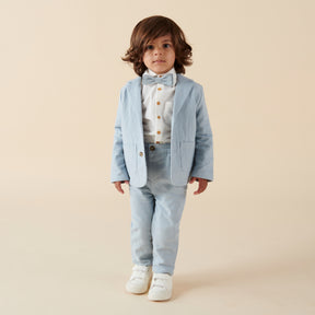 DESIGNER KIDZ | Oscar Linen Suit Pants - Ice Blue