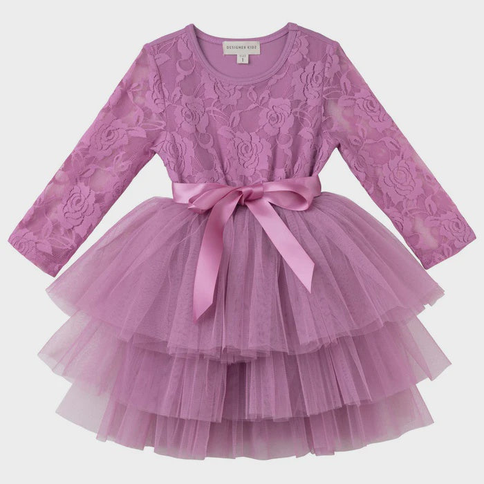 DESIGNER KIDZ | My First Lace Tutu Dress - Berry