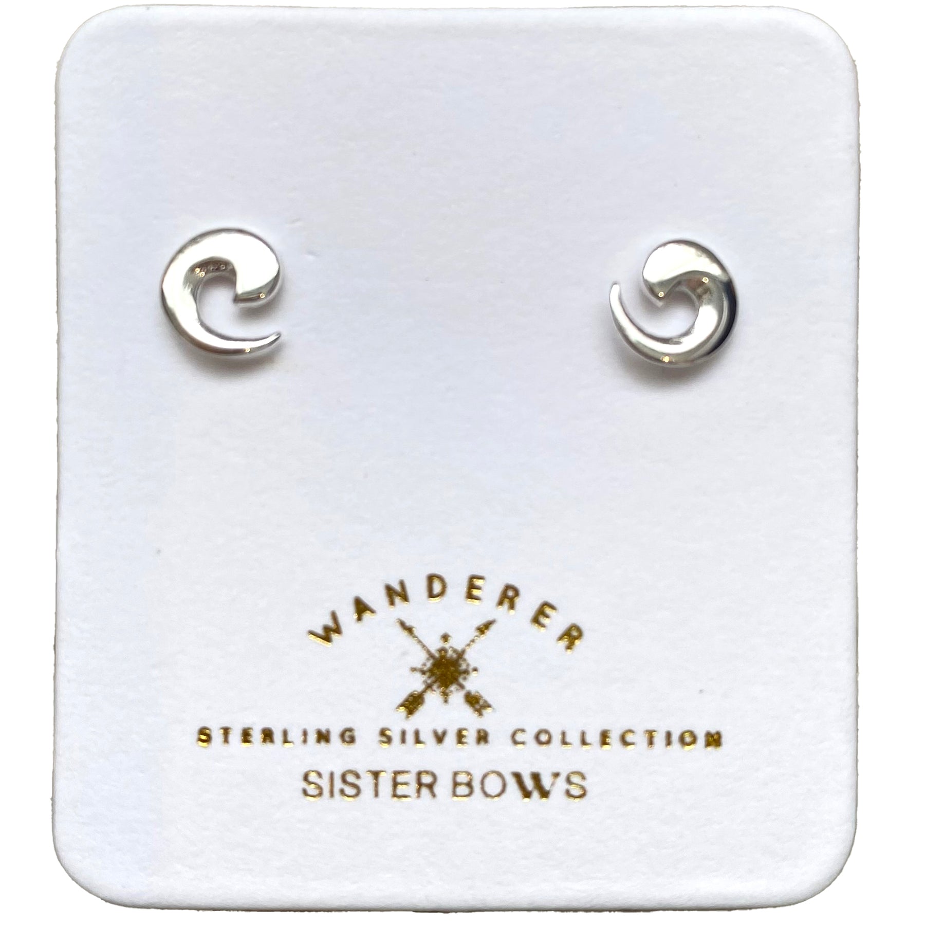 SISTER BOWS | Sterling Silver Petite Swish Studs
