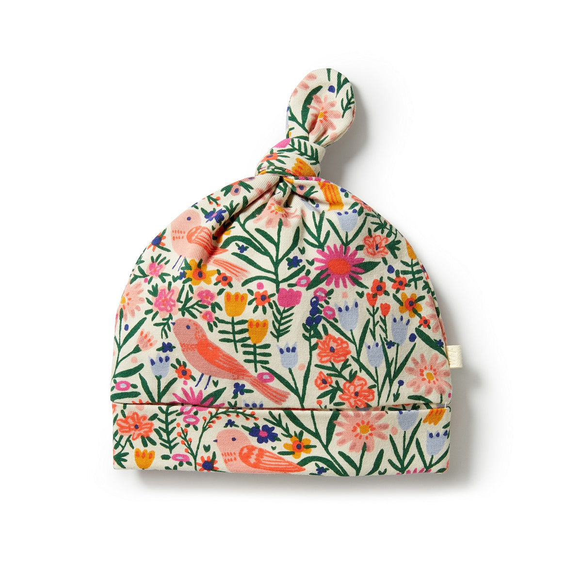 WILSON + FRENCHY | Organic Knot Hat Birdy Floral