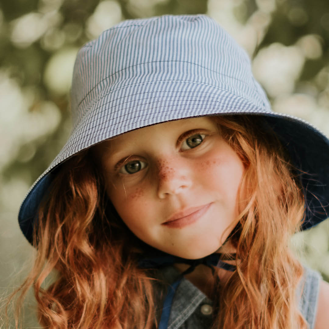BEDHEAD HATS | Kids Reversible Sun Hat Charlie/Indigo