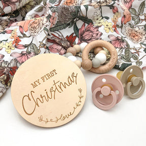 ONE.CHEW.THREE | Baby Milestone Plaque - First Christmas (VARIOUS DESIGNS AVAILABLE)